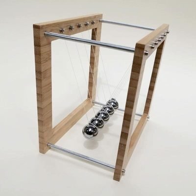 Newton's Cradle with Wooden Base