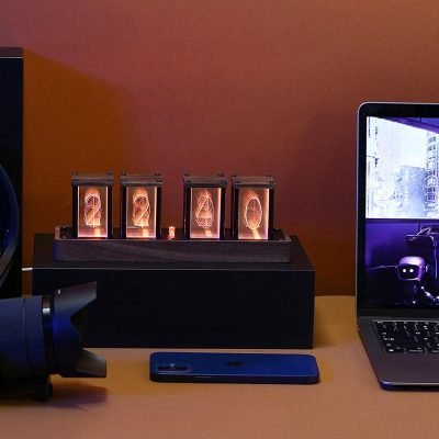 Horloge à Tube Nixie avec Leds - Objet Scientifique - Science Labs