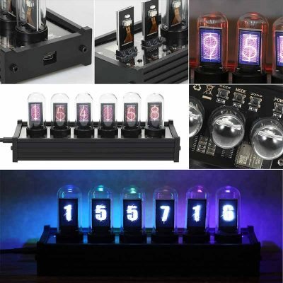 Horloge Murale Numérique à Tube Nixie - Objet Scientifique - Science Labs