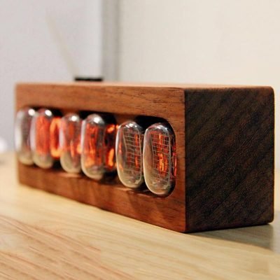 Horloge Nixie Bois - Objet Scientifique - Science Labs