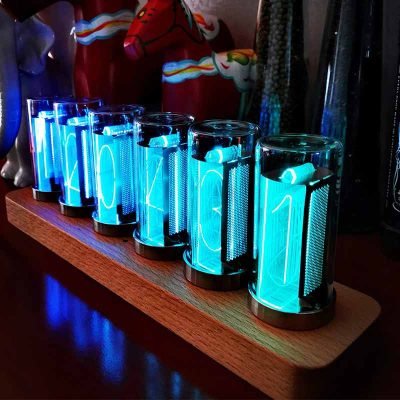 Horloge Tube Verre Lumineux Nixie - Objet Scientifique - Science Labs