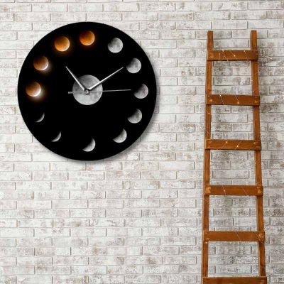 Horloge Phase Lune - Horloge Murale Originale - Deco Scientifique