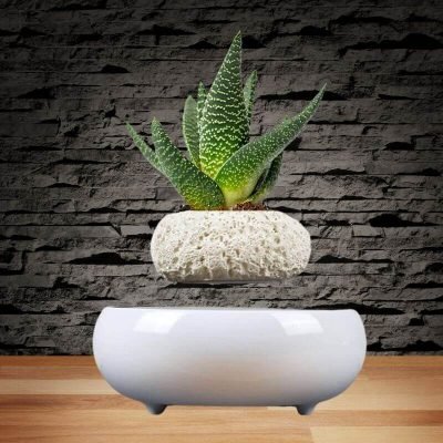 Vase Suspension Magnétique - Pot de Fleur en Lévitation - Science Labs