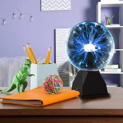 Boule Plasma Bleu - lampe scientifique - deco scientifique