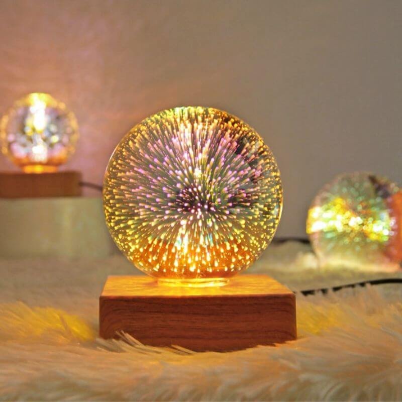 Lampe à poser originale feux d'artifice - lampe originale à poser - deco scientifique