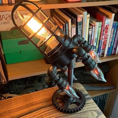 Steampunk Rocket Lamp Vintage