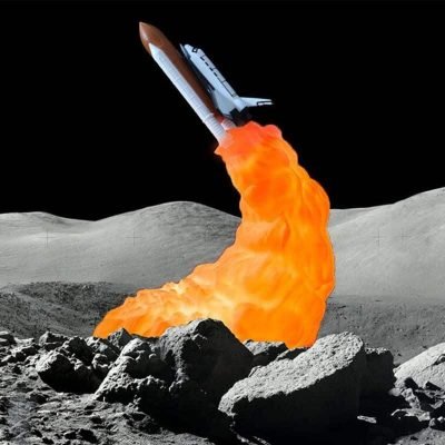 Lampe Navette Spatiale - lampe espace - deco scientifique