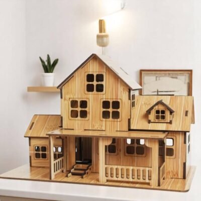 Wooden House Building Set