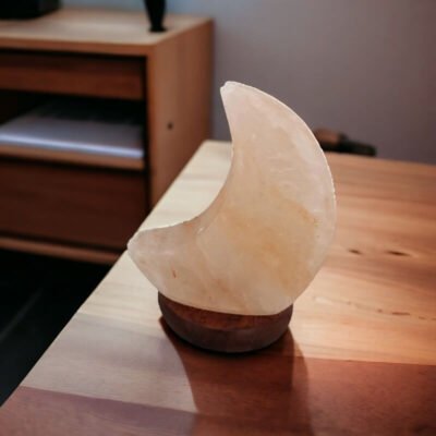 Original Moon-Shaped Salt Rock Lamp