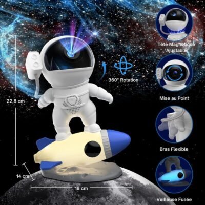 Cosmonaut Robot Galaxy Projector