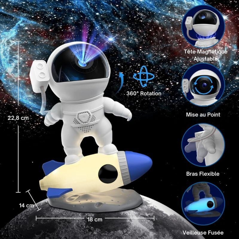 Cosmonaut Robot Galaxy Projector