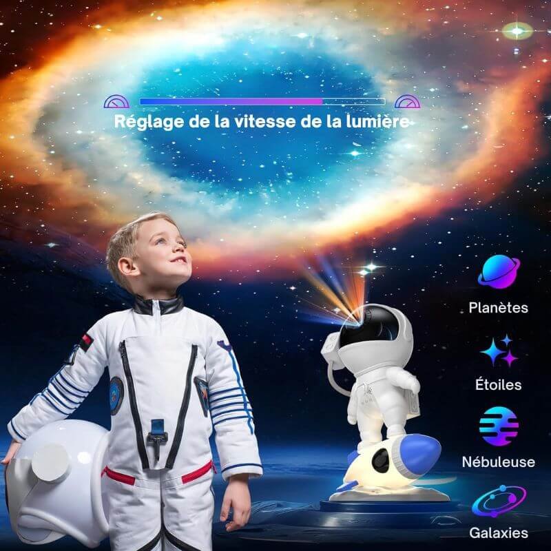 Cosmonaut Robot Galaxy Projector