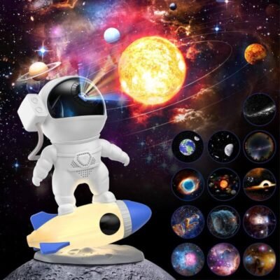Cosmonaut Robot Galaxy Projector