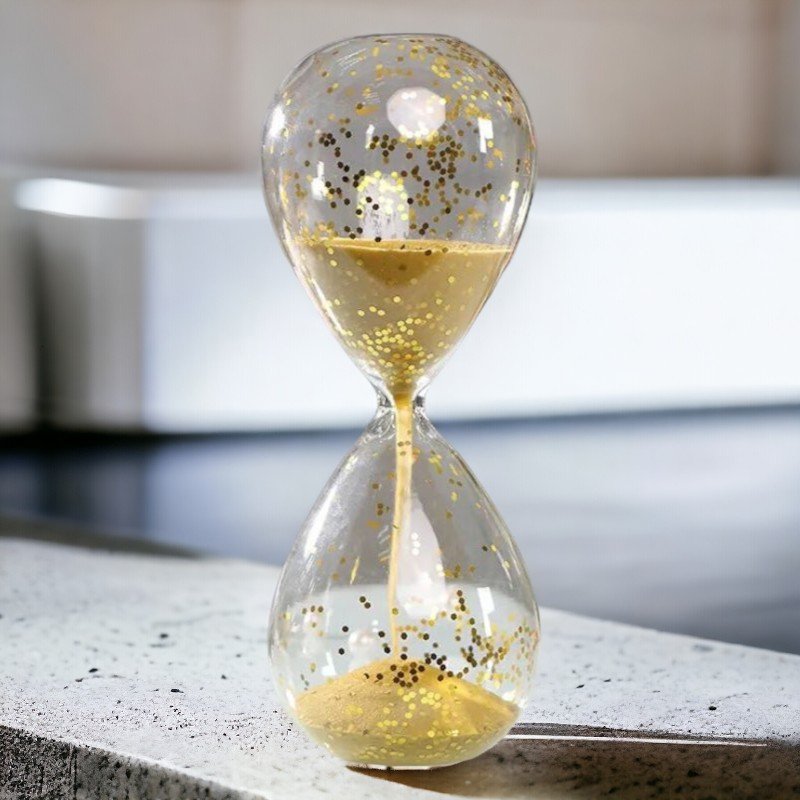 Gold Glitter Hourglass — Shimmer Sand Timer Gift