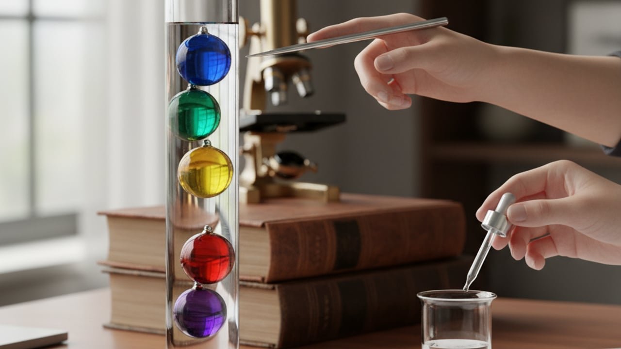 How Does Density Explain the Floating Bulbs?