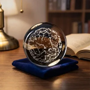 Engraved Constellation Crystal Ball, 60 mm