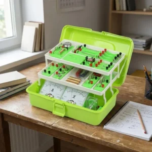 Electricity Kit with Magnetism Experiments in Carry Case