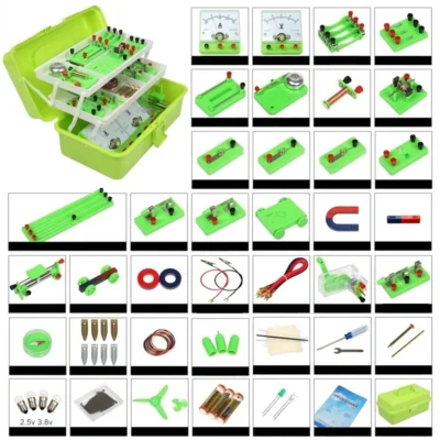 Electricity Kit with Magnetism Experiments in Carry Case