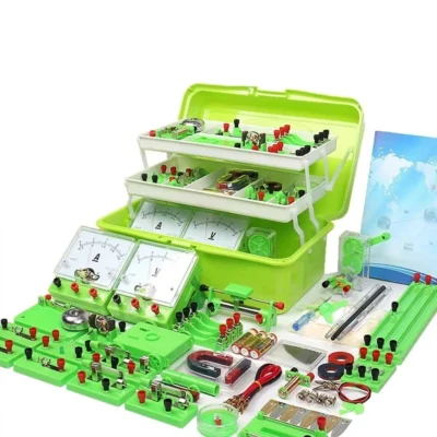 Electricity Kit with Magnetism Experiments in Carry Case