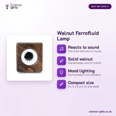 Walnut Ferrofluid Lamp