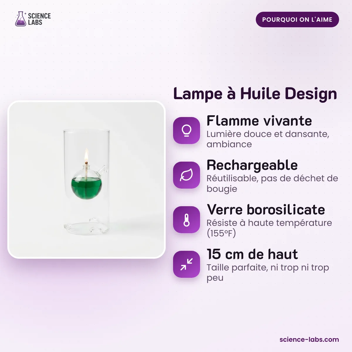 Designer Glass Oil Lamp: the benefits