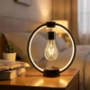 Levitating Ring Lamp with Floating Light Bulb