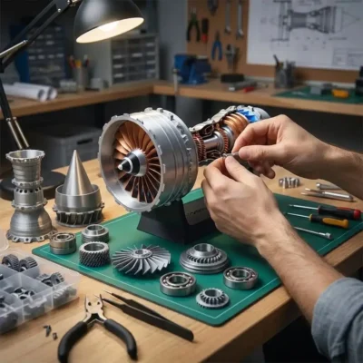 Model Jet Engine TR900, Turbofan Cutaway