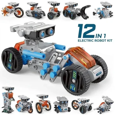 12-in-1 Robot Kit for Kids, USB Rechargeable