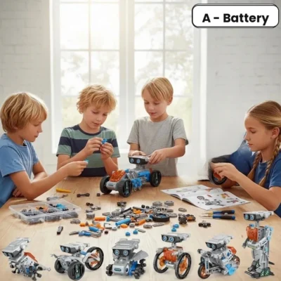 12-in-1 Robot Kit for Kids, USB Rechargeable