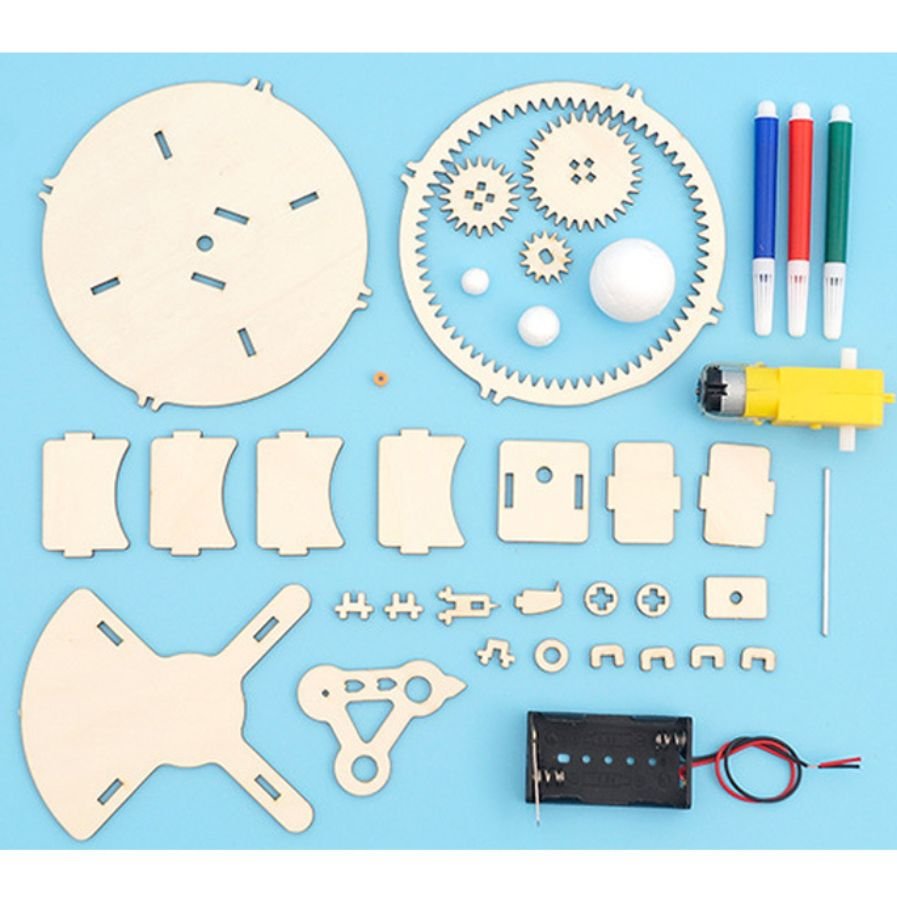 Motorized Wooden Orrery Kit