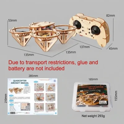 Wooden Drone Kit with Remote Control